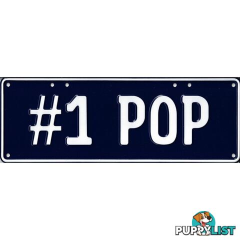 No. 1 Pop Novelty Number Plate