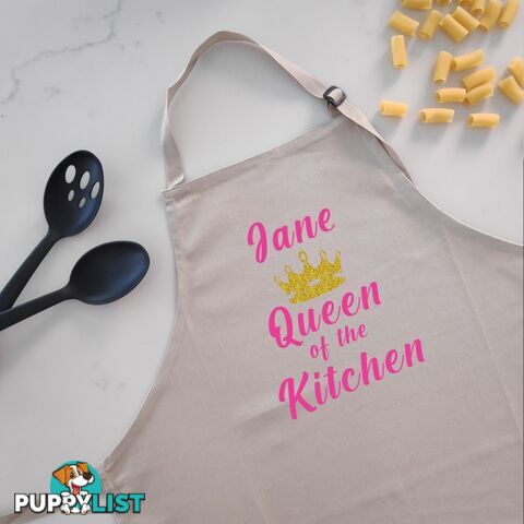 Queen of The Kitchen - Personalised Apron Beige