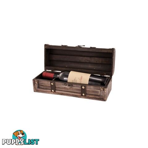 White Wash Wine Box for 1 Wine Bottle