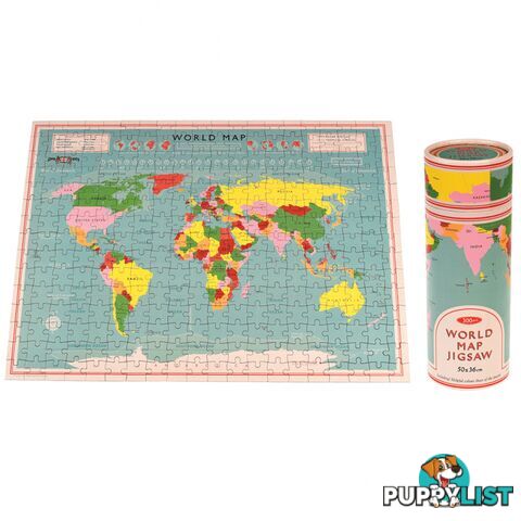 World Map 300 Pieces Puzzle In A Tube