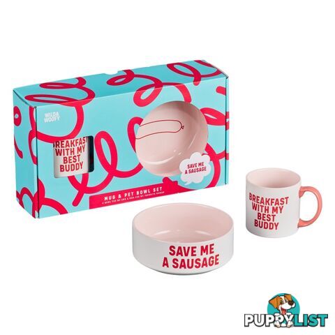 Dog Lover Mug and Pet Bowl Set