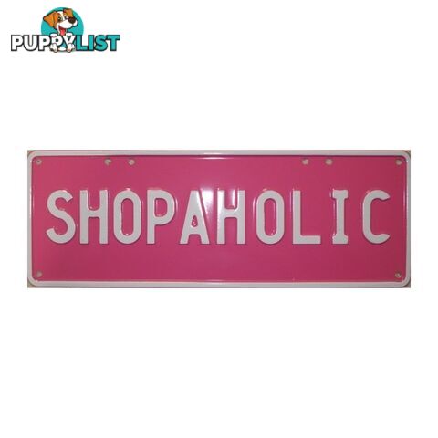 Shopaholic Novelty Number Plate