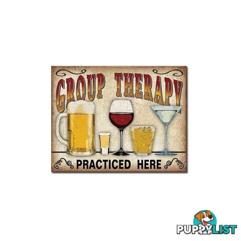 Group Therapy Retro Tin Sign