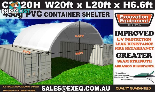 Unused Heavy duty 20ft Container Shelter with end wall