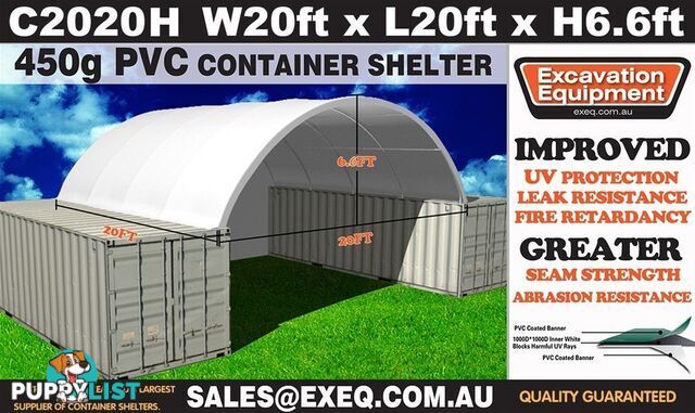 Unused Heavy duty 20ft Container Shelter with End Wall