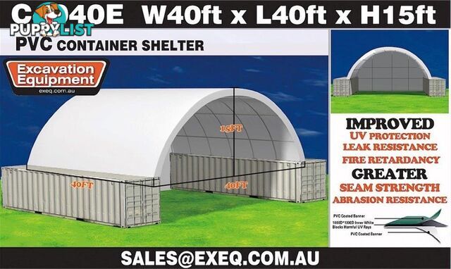 Unused 2023 Heavy duty 40ft Container Shelter with Endwall