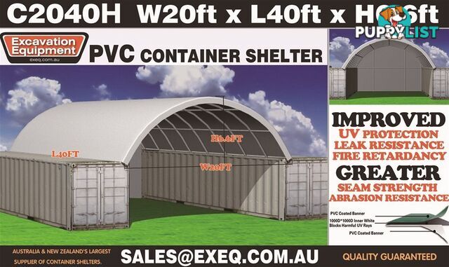 2023 Unused Heavy duty 40ft Container shelter with endwall