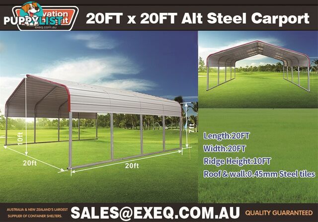 Unused 20ft x 20ft Steel Carport