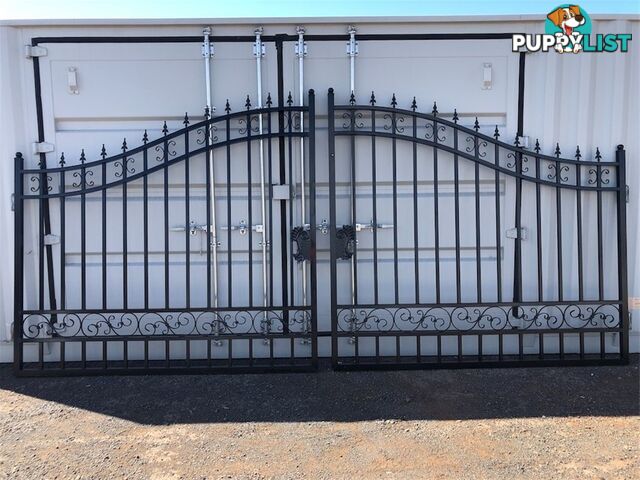 Set of 2 x 8ft Unused 2023 Wrought Iron Style Gates