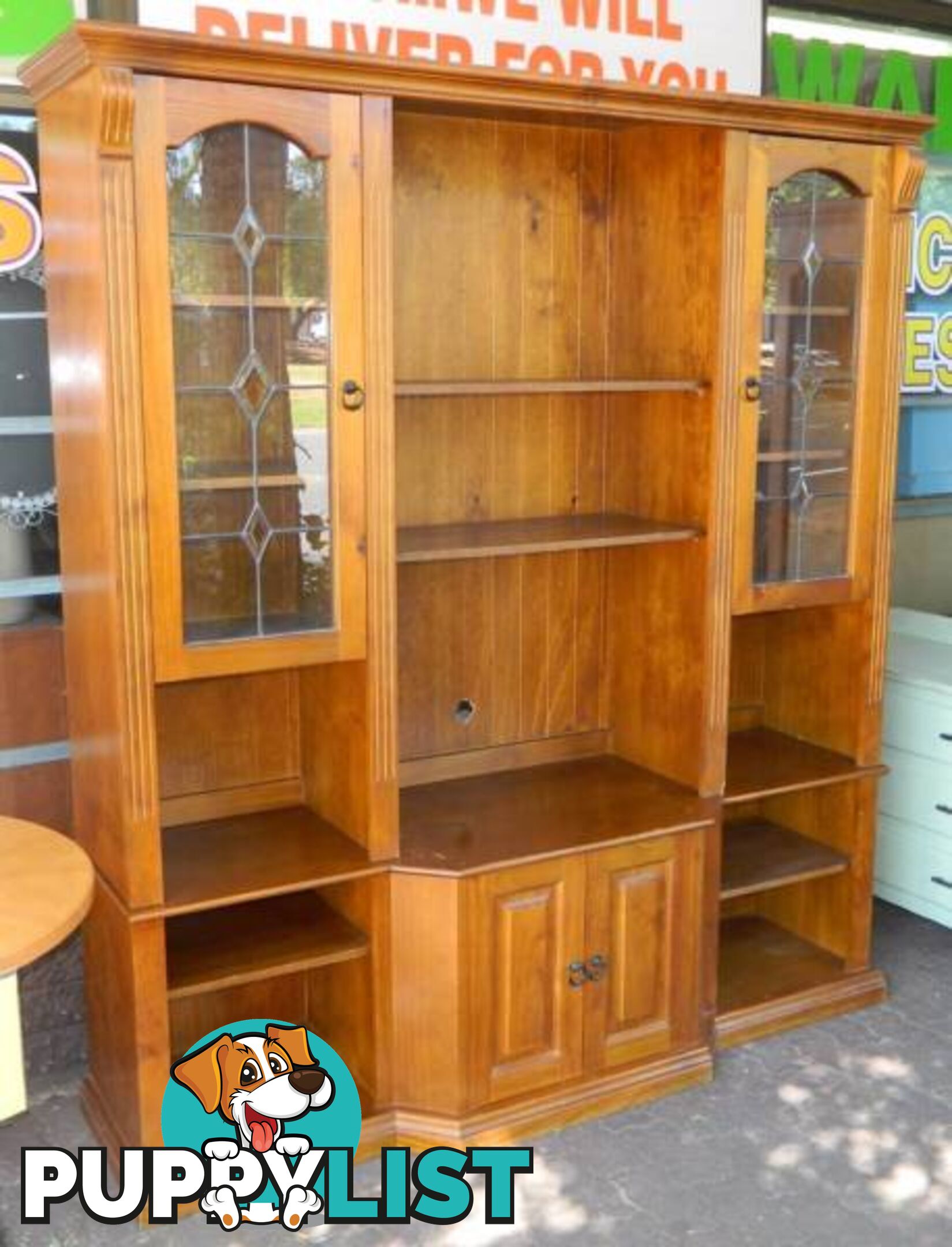 Huge Solid Wood Wall TV Display Unit !!!