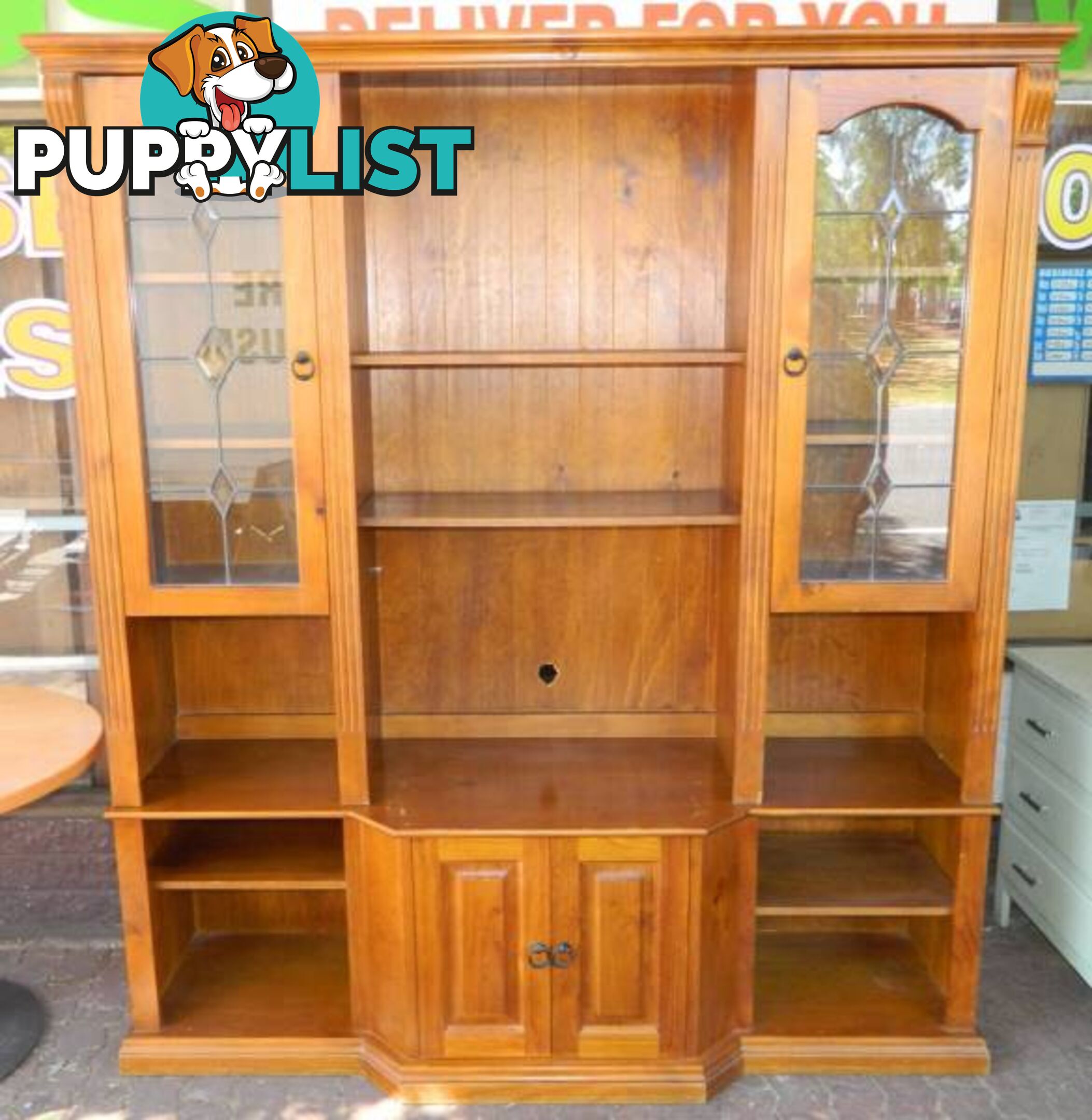 Huge Solid Wood Wall TV Display Unit !!!