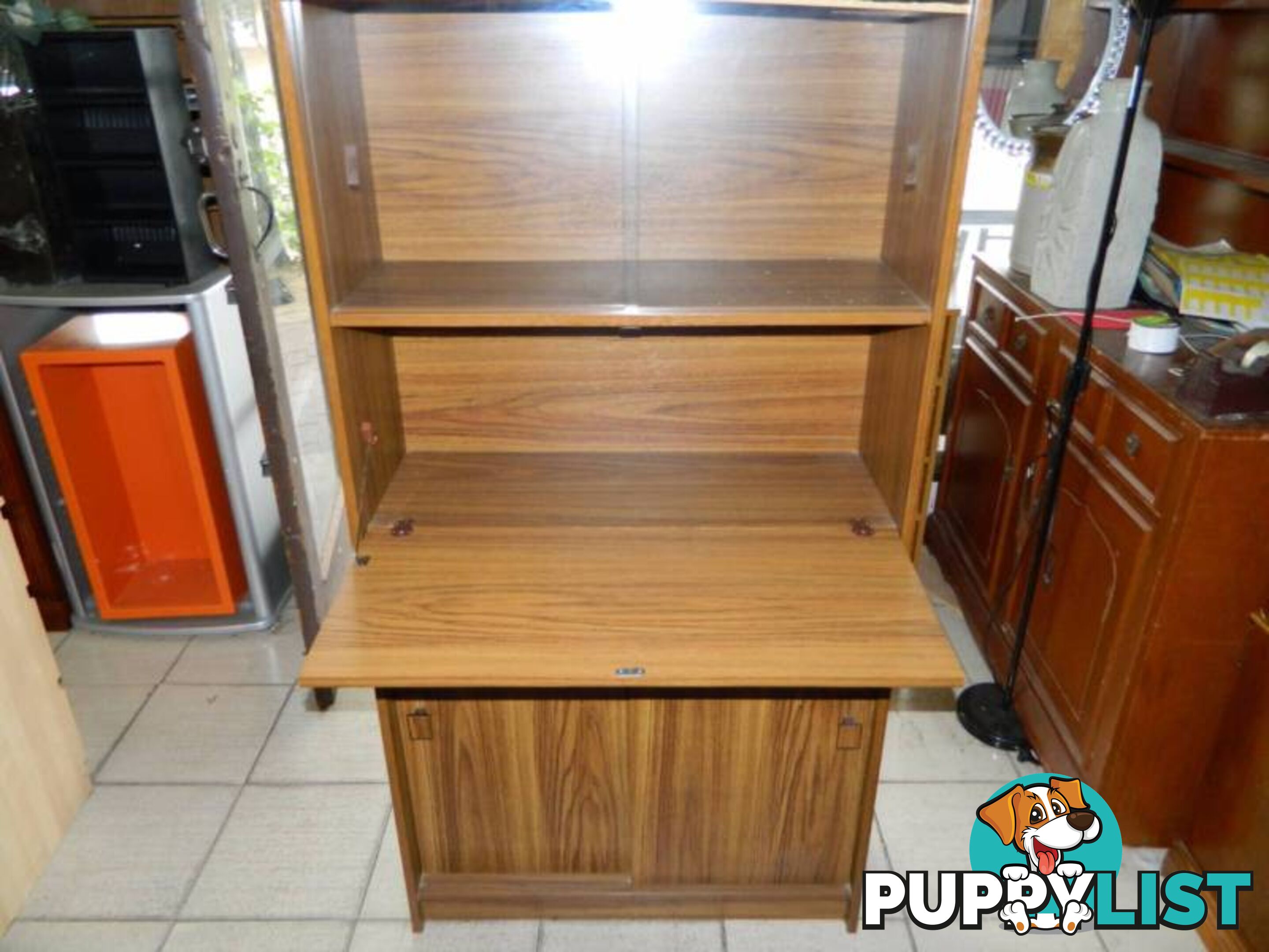 Retro Wooden Kitchen Hutch / Liquor Cupboard