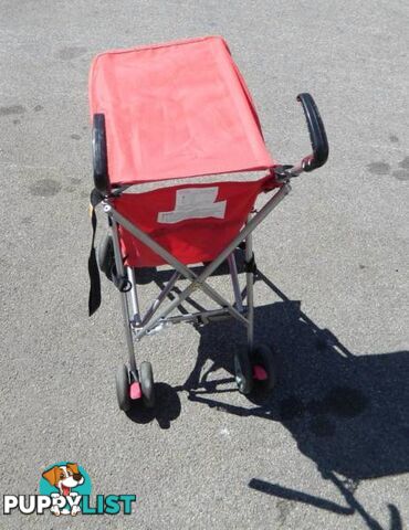 Red Fold Up Upright Stroller Good Condition !!!