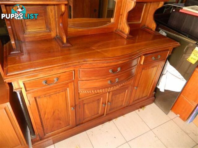 361EXTRAVAGANT SOLID WOOD MIRROR SIDE TABLE / DRESSER