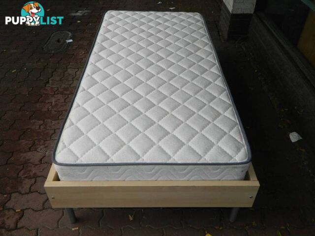 Wooden Single Bed Frame With Mattress!