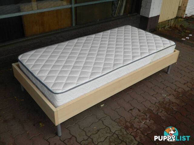 Wooden Single Bed Frame With Mattress!