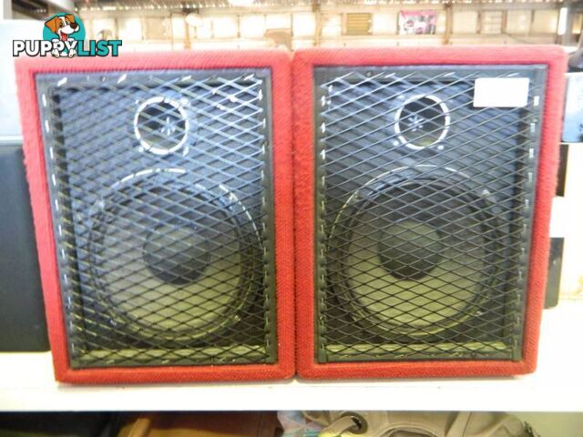 Pair of Vintage Quality Red Speakers