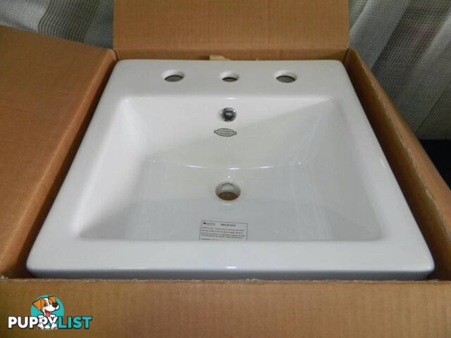 Seima Ceramic overmount Hand Basin with tap and faucet cutouts !