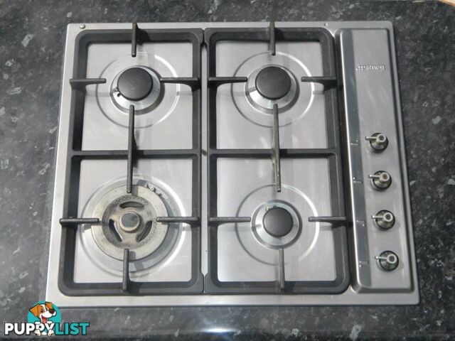 Smeg Stainless Steel Gas 4 Burner Cook Top