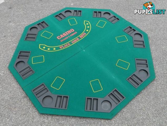 Fold Out Poker Table Top sits 8 People with Chip and Card Set !!!