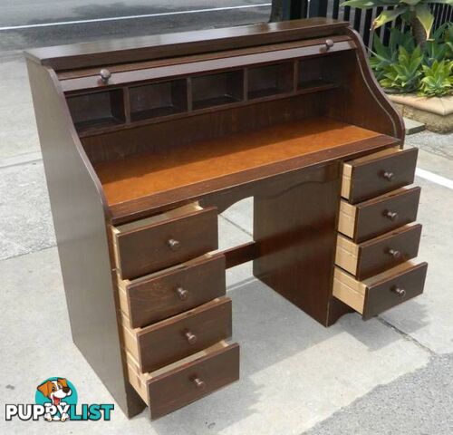 Retro Wooden Roll Top Desk !!!