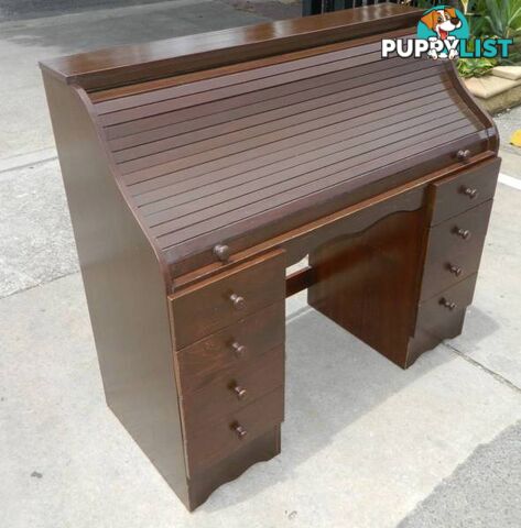 Retro Wooden Roll Top Desk !!!