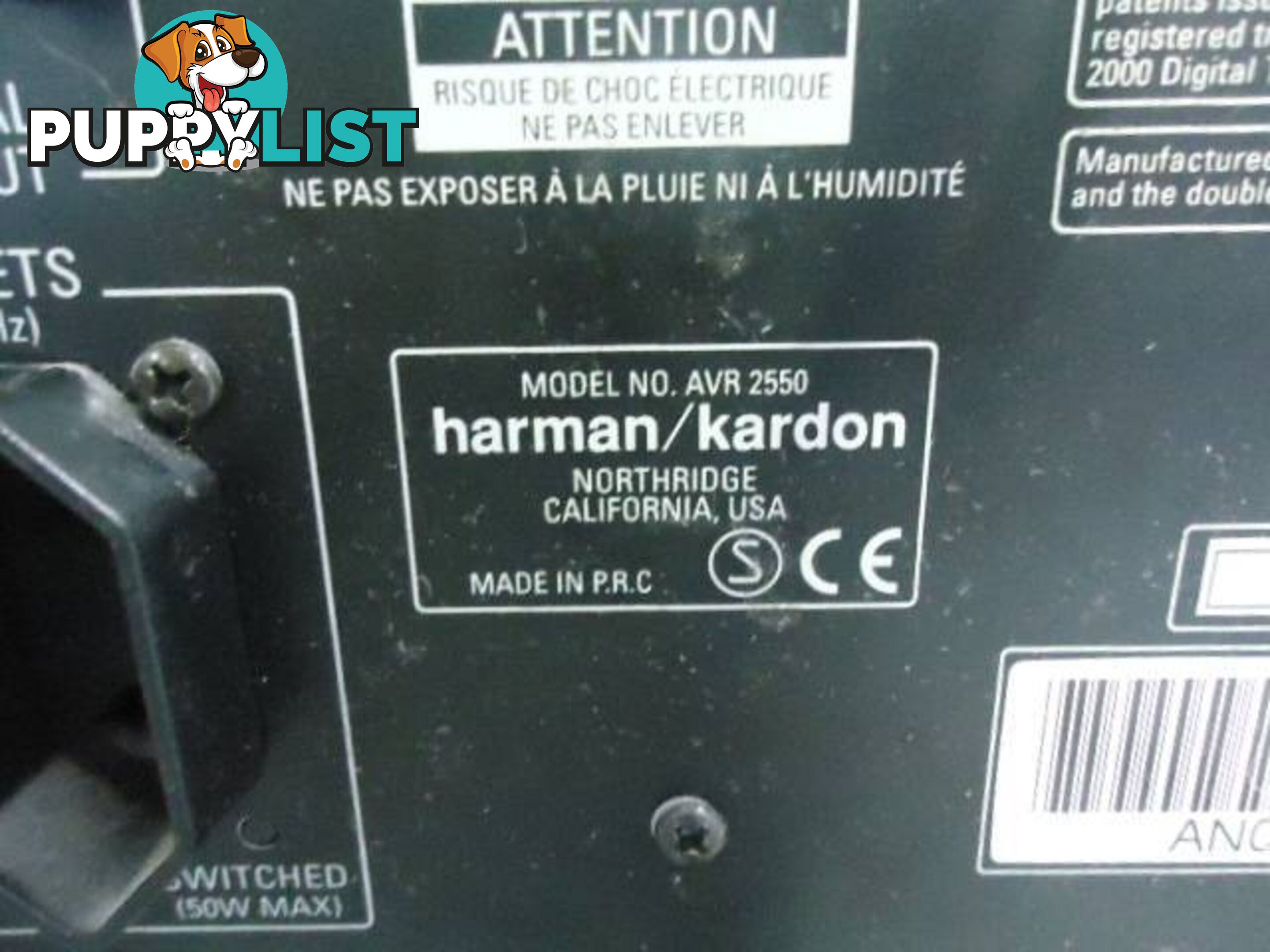 AMAZING HARMAN / KARDON AVR2550 AMPLIFIER