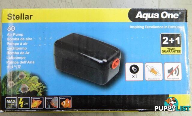 Brand New Aqua One Stellar 60 Fish Air Pump !!!