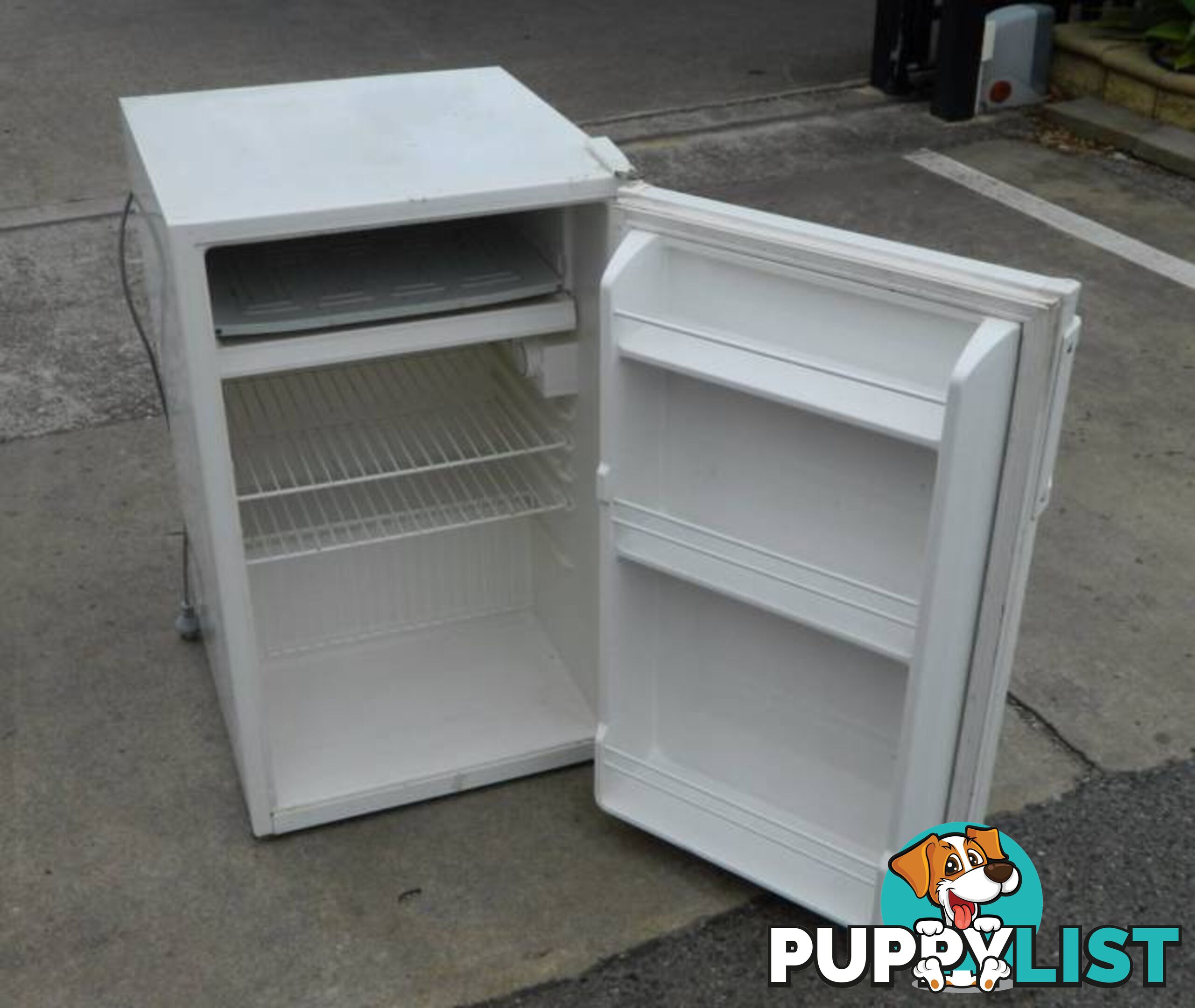 White Bar Fridge, Great Working Condition