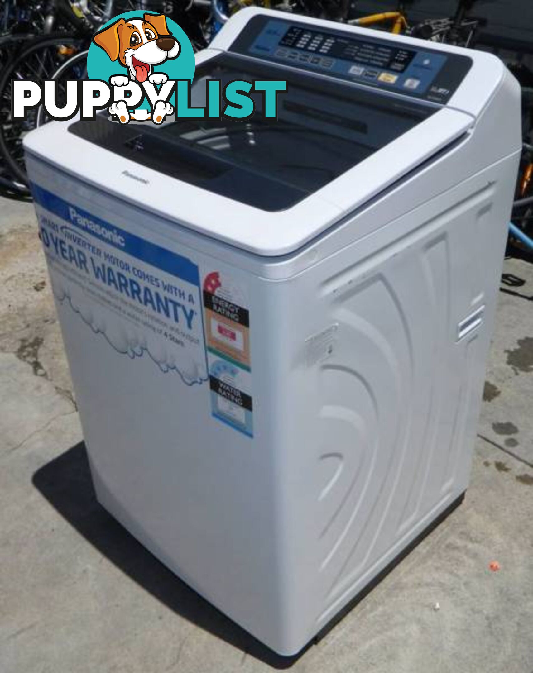 9.5KG Panasonic Top Loader Inverter Technology Washing Machine