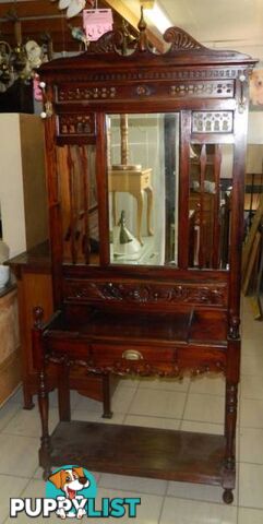 Lovely Retro Wooden Hallway Mirror Stand