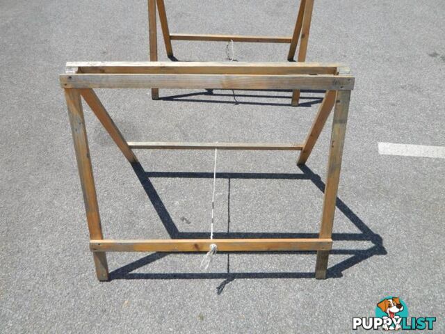 Pair of Wooden Fold up Sawhorses