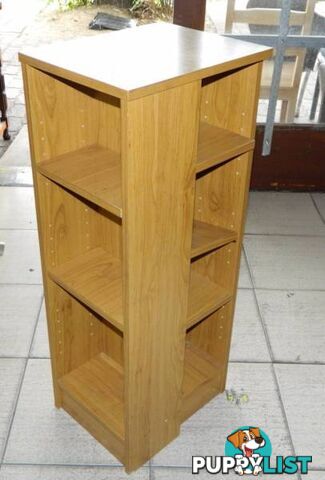 2 Sided Corner Wooden Book Shelf