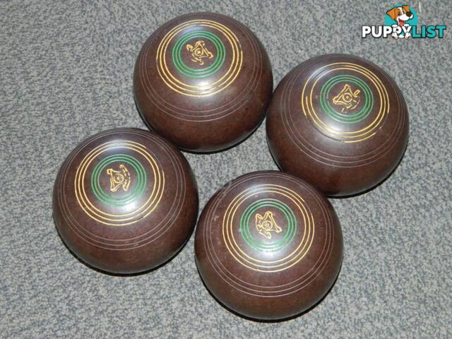 Set of 4 Henselite Championship Super Grip Lawn Bowls