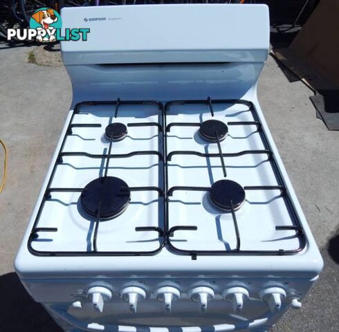 SIMPSON EZISET GAS OVEN 4 BURNER COOKTOP