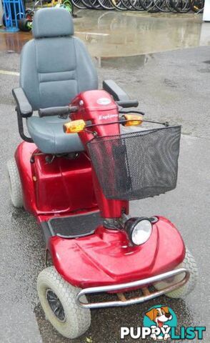 Red Merit Explorer Mobility Scooter with Accessories