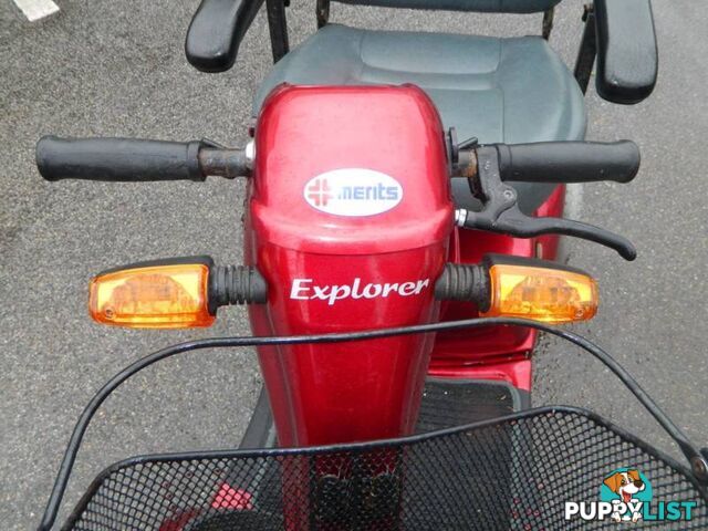 Red Merit Explorer Mobility Scooter with Accessories