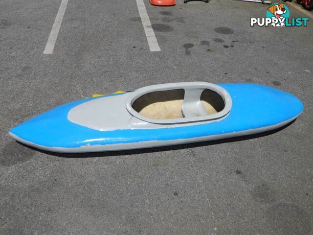 Blue Fiberglass 2.18m Kayak with paddles