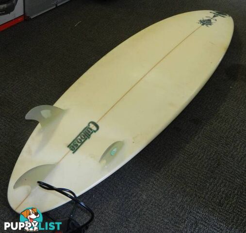 1.8m Cutloose Surfboard hand made by Jeff Hardick