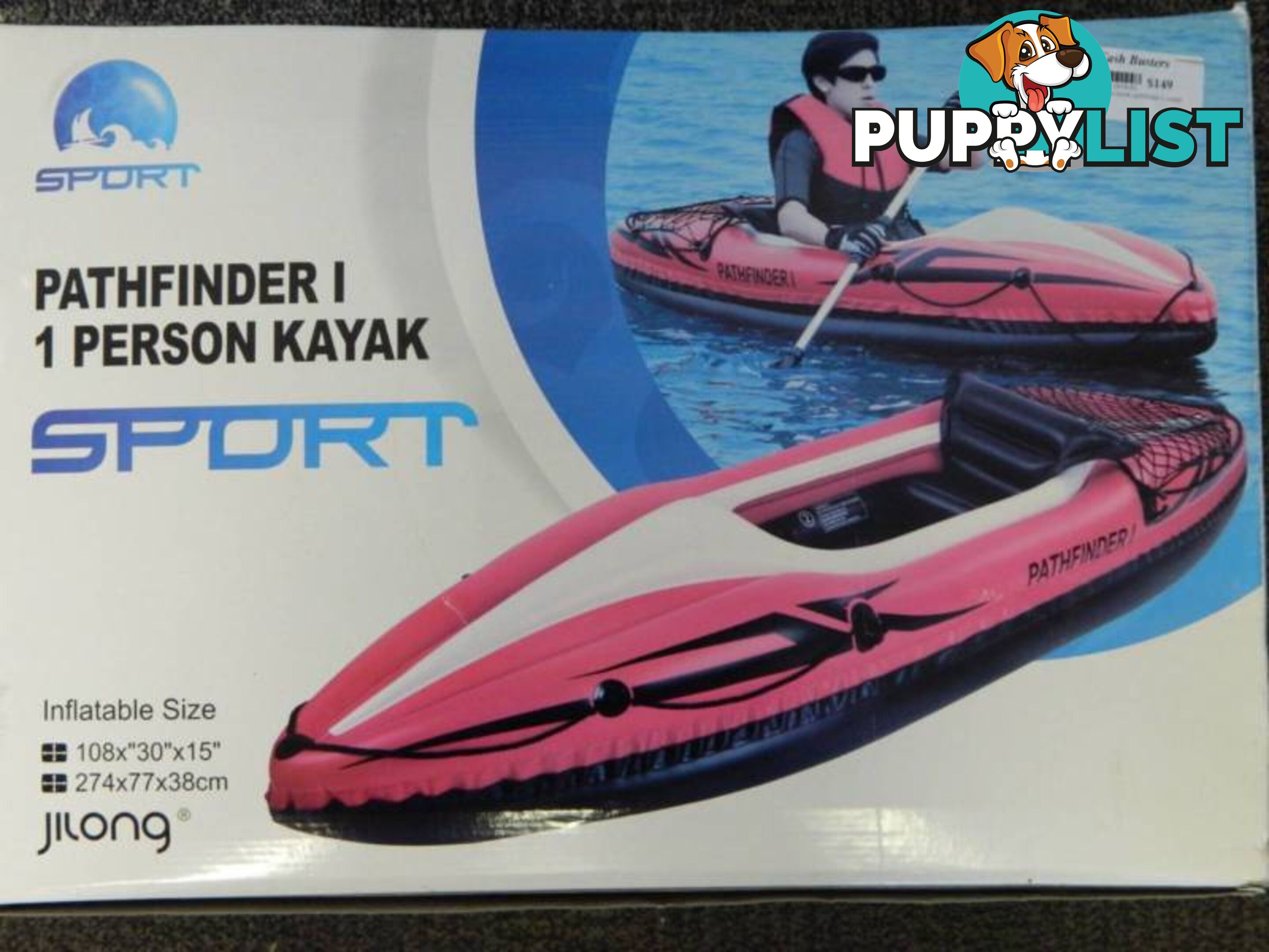 New Path Finder 1 person inflatable Kayak with paddle and pump!!!