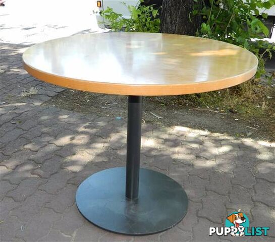 Solid Wooden 900mm Round Cafe Table with Metal Stand !!!