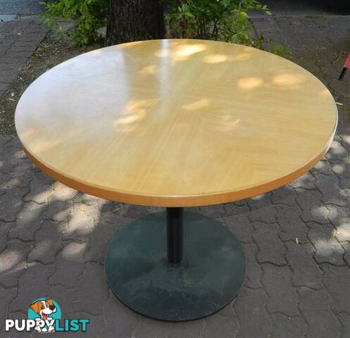 Solid Wooden 900mm Round Cafe Table with Metal Stand !!!