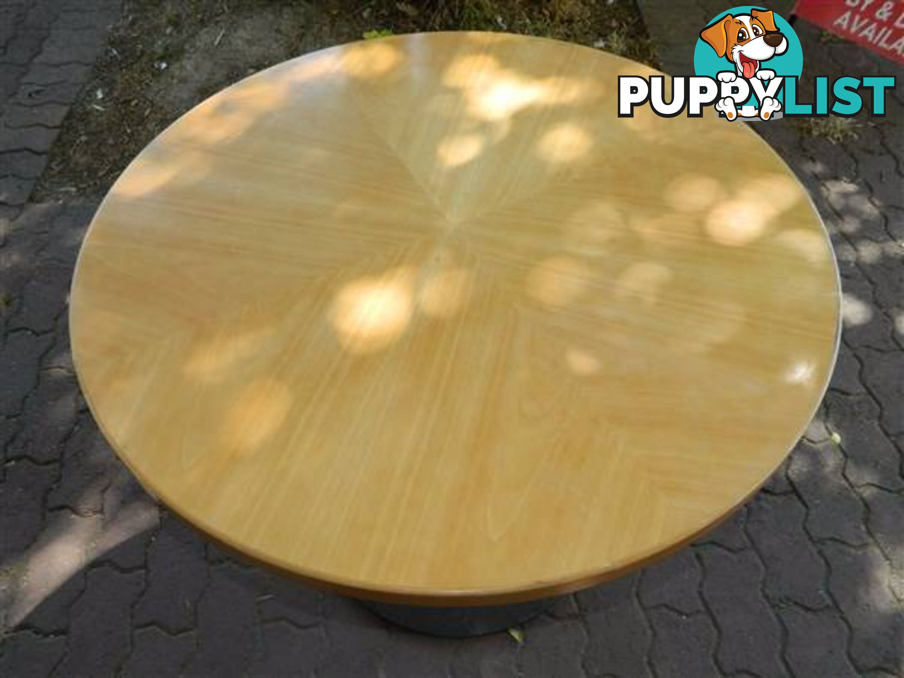 Solid Wooden 900mm Round Cafe Table with Metal Stand !!!