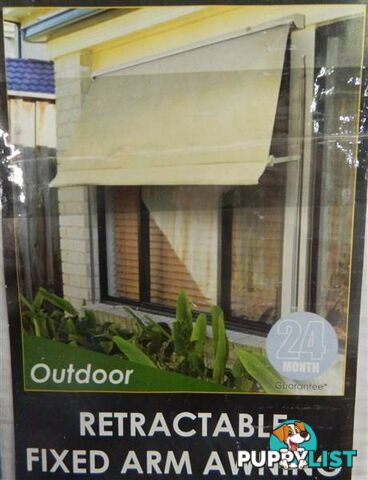 BRAND NEW BLACK & WHITE 1.8M WIDE x 1.7m DROP OUTDOOR AWNINGs