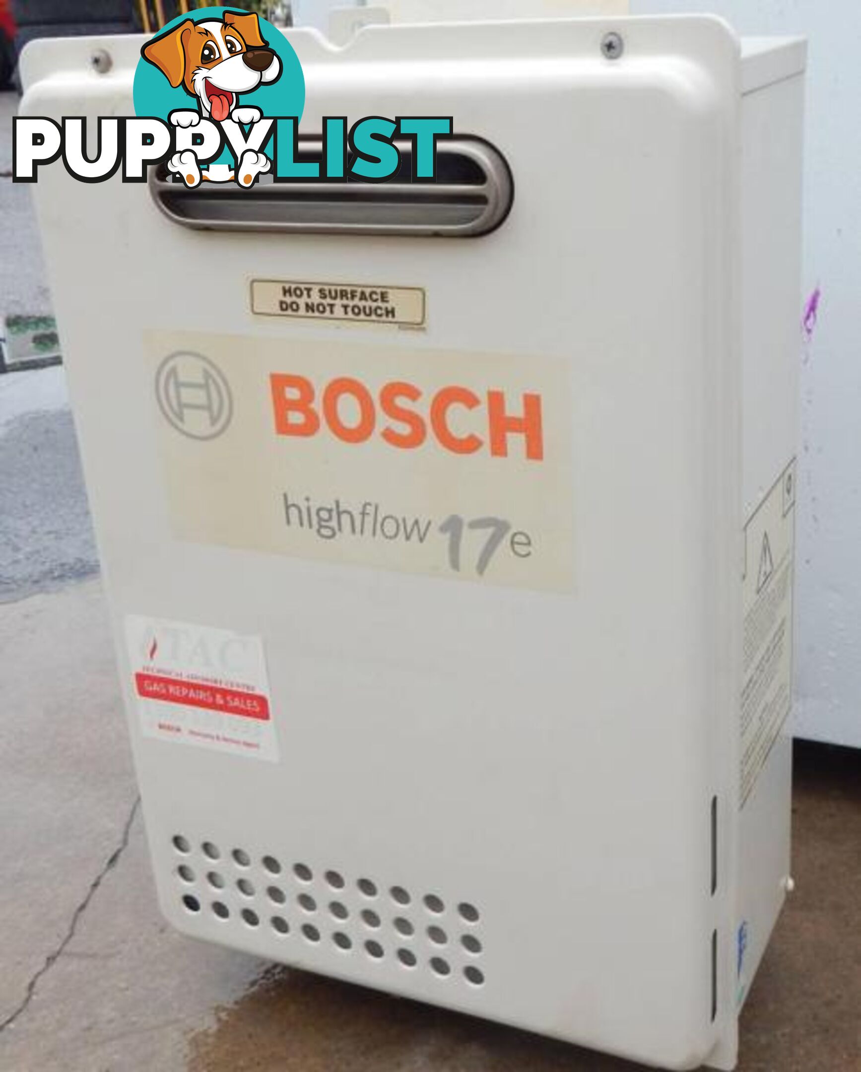 Bosch Gas Highflow 17e Hot water system