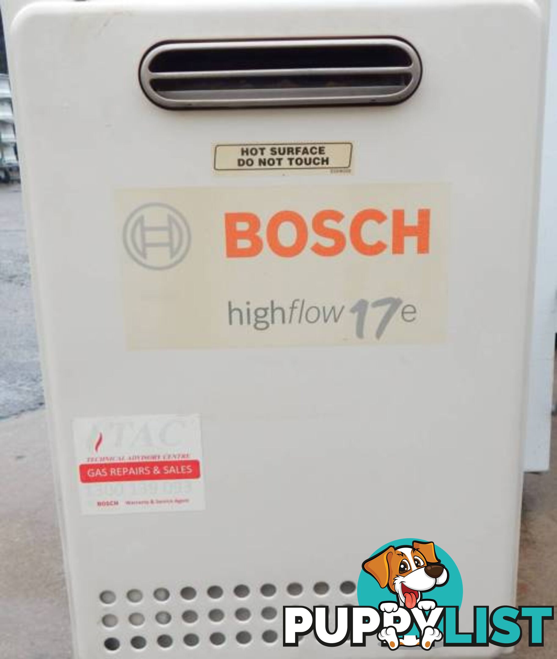 Bosch Gas Highflow 17e Hot water system