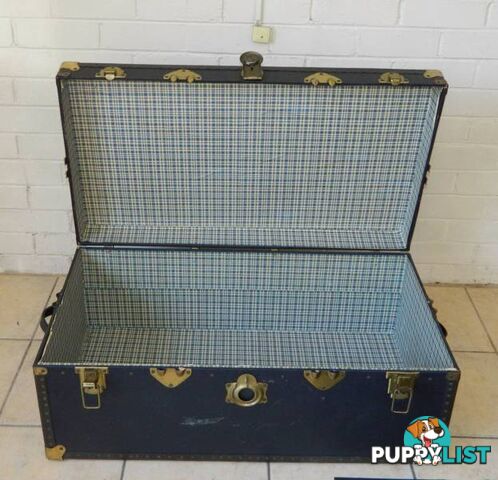 Retro, Vintage Blue Lockable Luggage Hand Case with keys !!!