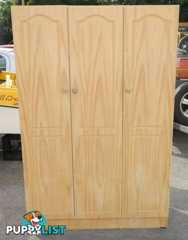 Solid 3 Door Storage Pantry Cupboard