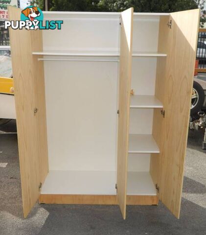 Solid 3 Door Storage Pantry Cupboard