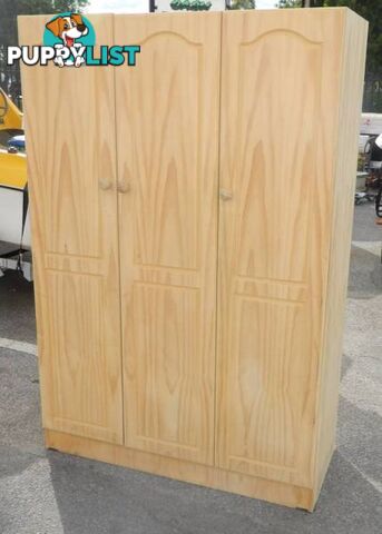 Solid 3 Door Storage Pantry Cupboard